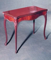 Carved card table, c.1770